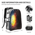 thumbnail image 4 of Easygdp Tennis Ball On Fire And Water Clear Backpack, Transparent Bookbag for School for Women Men, Capacity Clear Bag for College, Travel, 4 of 7