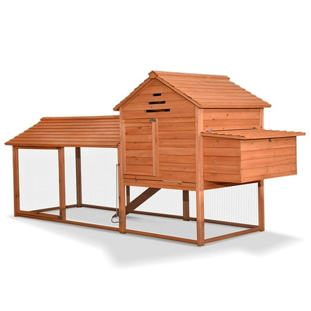 Lovupet 93ft Xtra Large Wooden Outdoor Indoor Bunny Hutch Rabbit Cage Chicken Poultry Rabbit Pet Coop Hen House Hutch Cage 0324l