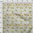 thumbnail image 2 of oneOone Cotton Flex Yellow Fabric Flower Watercolor Sewing Material Print Fabric By The Yard 40 Inch Wide, 2 of 4