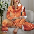 thumbnail image 6 of Disketp Cozy Knitting Llama Pajamas Set Long Sleeve Sleepwear Womens Button Down Nightwear Pj Sets-{designName}-Small, 6 of 7