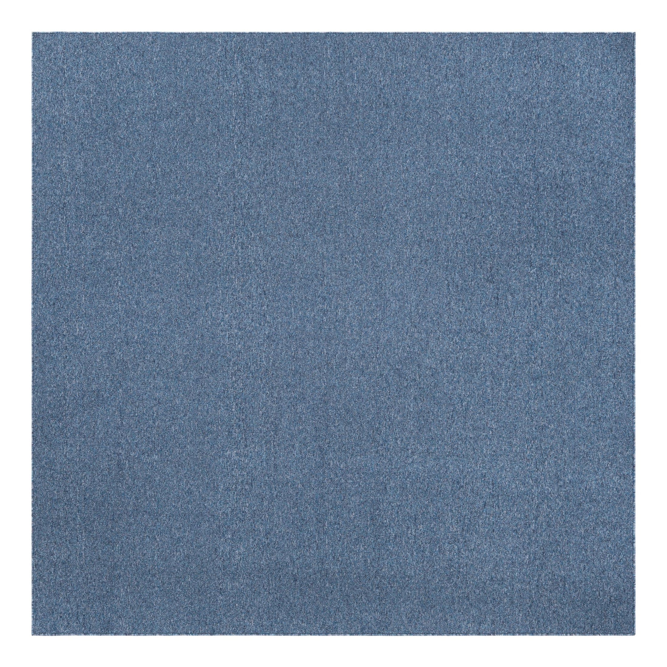 Unique Loom Everyday Solid Collection Area Rug - Mono (7' Square Azure Blue)