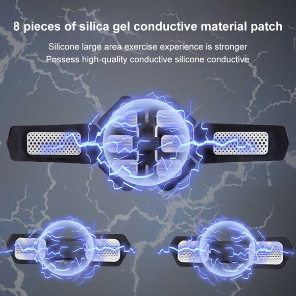 EMS Smart Fitness Muscle Training Stimulator Electronic Toning Portable Abdominal Muscle Patch Electronic Toning Belts for Office and Outdoor