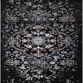 thumbnail image 1 of Ahgly Company Machine Washable Indoor Square Industrial Modern Night Black Area Rugs, 4' Square, 1 of 7