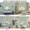 thumbnail image 3 of Sage Green Morocco Swag Valances for Windows, Kitchen Curtains 36 Inch Length 2 Panels Set, Boho Abstract Geometric Grid Plaid Short Curtains for Small Windows Rod Pocket Cafe Curtains Drapes 28"x36", 3 of 8