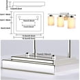 thumbnail image 4 of 3-Light Bathroom Vanity Light Fixture Over Mirror, E26 Sconces, Brushed Nickel, Frosted Glass(Bulbs not Included), 4 of 7