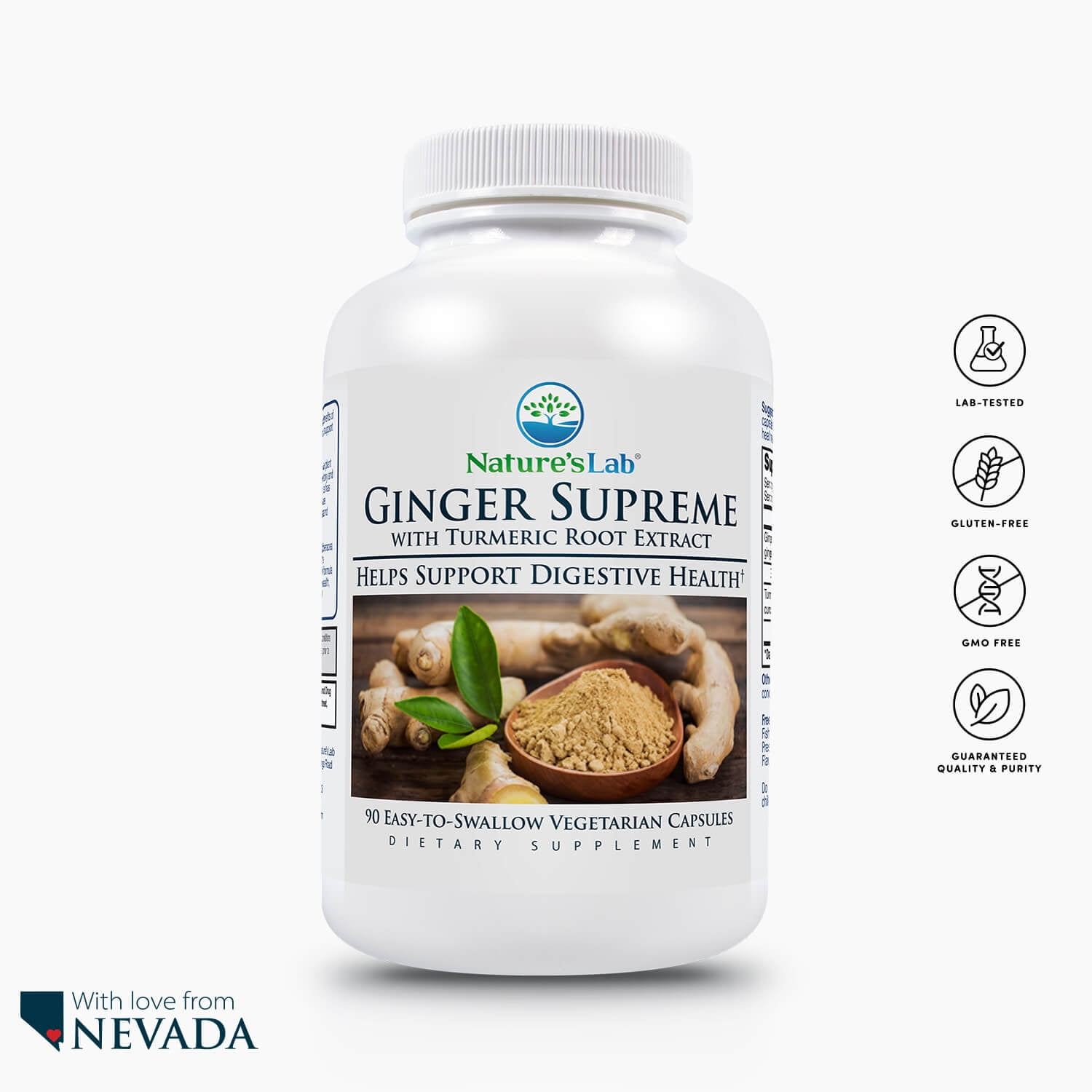 Nature's Lab Ginger Supreme Dietary Supplement 90 Capsules