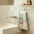thumbnail image 3 of ZIATUBLE Sea Beach Hanging Hand Towel Starfish Hand Towels for Bathroom Reusable Dish Towels for Kitchen Set 2 Piece Decorative Dish Towel Hand Towels Easy to Install Hanging Tie Towels, 3 of 7