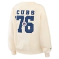thumbnail image 4 of Women's WEAR by Erin Andrews Cream Chicago Cubs Heavyweight Crew Neck Sweatshirt, 4 of 4