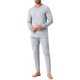 thumbnail image 4 of Conjunto de ropa interior larga para hombres de 2 piezas, capa base, parte superior e inferior, gris claro S, 4 of 5