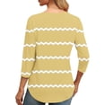 thumbnail image 4 of Plebaso Hauts à Manches 3/4 pour Femmes Tunique Imprimée Col Rond Blouses Amples Chemises d'Été Décontractées pour Femmes, 4 of 6