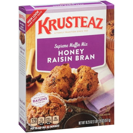 Krusteaz Honey Raisin Bran Muffin, 18.25-Ounce