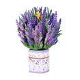 thumbnail image 4 of Popup Cards, Paper Flower Bouquet Card, Birthday Card, Anniversary Card, 3D Popup Greeting Cards with Note Card and Envelope Lavender, 4 of 9