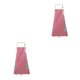thumbnail image 3 of Wosthever Delantal lavable a la moda, delantal antiincrustante de cocina a rayas simples, delantal para mujer, suministros de cocina, café, Rojo 2piezas, 3 of 6