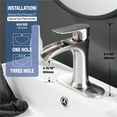 thumbnail image 7 of Yundoom Brushed Nickel Bathroom Faucet,Bathroom Sink Faucet,Waterfall Bathroom Faucet, 7 of 7