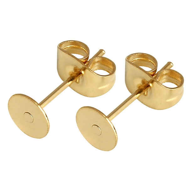 400 juegos de pendientes Base en blanco artesanía accesorios populares personalidad orejas de plata suministros de herramientas de fabricación Ropa, zapatos y accesorios Miscelánea Oro 5 mm Minnieouse AP010735-01