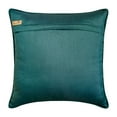 thumbnail image 2 of Decorative Teal Blue 14"x14" (35x35 cm) Pillow Covers, Jacquard Jacquard Silk Throw Pillows For Sofa, Geometric Pattern Modern Style - Ataro, 2 of 5