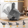 thumbnail image 4 of YSICK Small Power Lift Recliner Chair for Elderly with Remote Control Linen for Living Room,Dark Grey, 4 of 7