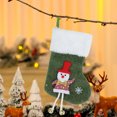 thumbnail image 1 of Bolsa de regalo navideña de felpa | Adorno colgante de Papá Noel, muñeco de nieve y reno | Colgante para árbol de Navidad o repisa de chimenea | Decoración festiva para el hogar | 25 x 17 cm, 1 of 6