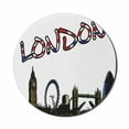 thumbnail image 1 of London Mouse Pad for Computers, Cartoon Drawing Style Famous Landmarks of London United Kingdom Big Ben Parliament, Round Non-Slip Thick Rubber Modern Mousepad, 8" Round, Multicolor, by Ambesonne, 1 of 2