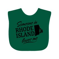 Inktastic Someone in Rhode Island Loves Me Boys or Girls Baby Bib