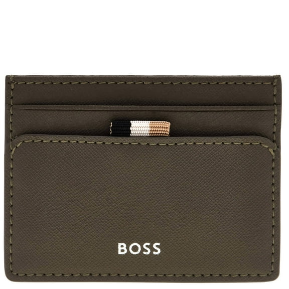 Hugo Boss Embossed Logo Leather Card Case
