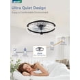 thumbnail image 4 of Ventilador de techo LEDIARY de 20 pulgadas, perfil bajo, control remoto negro, 120 V, 4 of 7