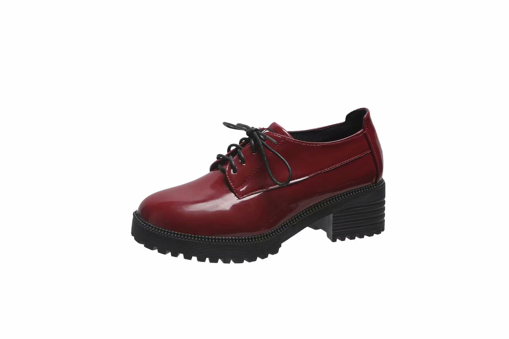 faux leather oxfords womens