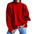 thumbnail image 2 of Only Moment Multicolor Womens Fall Long Sleeve Sweaters Top Crew Neck Elegant Casual Fall Outfits, Soft Comfy Fashion Clothing, Trendy 2026 Winter Clothes XL, 2 of 5