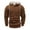 Brown, variant on GigrtiJin Men's Ribbed Pullover Hoodies Solid Color Button Up Drawstring Long Sleeve Hooded Blouse Outdoor Casual Sweatshirt