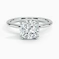 thumbnail image 2 of First Jewelry 2 Ct Radiant Cut Moissanite Rings - 14K White Gold Plated Engagement Bands - Solitaire Wedding Jewelry for Women - Forever Promise Moissanite Rings, 2 of 3