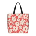 thumbnail image 1 of Easygdp Beige Flowers Bolsa Tote para Mujer, Bolso de Hombro para Trabajo, Playa, Viajes, Compras y Supermercado, 1 of 7