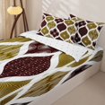 thumbnail image 3 of Homewish Minimalist Spiral Zipper Queen Comforter Set with Fitted Sheet and 2 Pillowcases,Vintage Bohemian Zipper Bedding Set,Dark Brown,Reversible,4pcs, 3 of 8