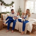 thumbnail image 3 of Nibbcoa Family Matching Christmas Pajamas Long Sleeve Tops and Plaid Family Home Loungewear  PJs, 3 of 9