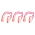 thumbnail image 1 of Outdoors Rubber Swim Training Learning Swiming Nose Clip Fuchsia Clear 3 Pcs, 1 of 3