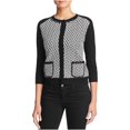 thumbnail image 1 of Suéter de punto geométrico Finity para mujer, negro, mediano, 1 of 2