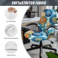 thumbnail image 6 of POLERO Anti Stain All-in-One Office Swivel Chair Slipcover, Flowers Elastic Cloth Easy to Install Office Chair Cover for Indoor Workspace Home Study, 6 of 7