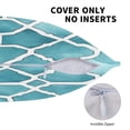 thumbnail image 5 of Multi-Size Linen Sofa Pillow Cover Invisible Zipper Open And Close Strong Use For Sofa Chair Garden Sofa Car Turquoise Moroccan Trellis Hand-Drawn Sketch_62922_1 16"X16", 5 of 7