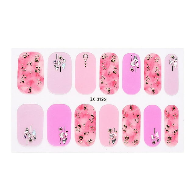Adhesivo para uñas HUOGUO, película de esmalte de uñas impermeable, 12 x 8 cm