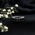 thumbnail image 6 of Rosec Jewels Black Onyx Half Eternity Ring - AAA Quality Certified - Wedding Anniversary Ring for Women - Ready to Gift, 14K White Gold, US 10.50, 6 of 8