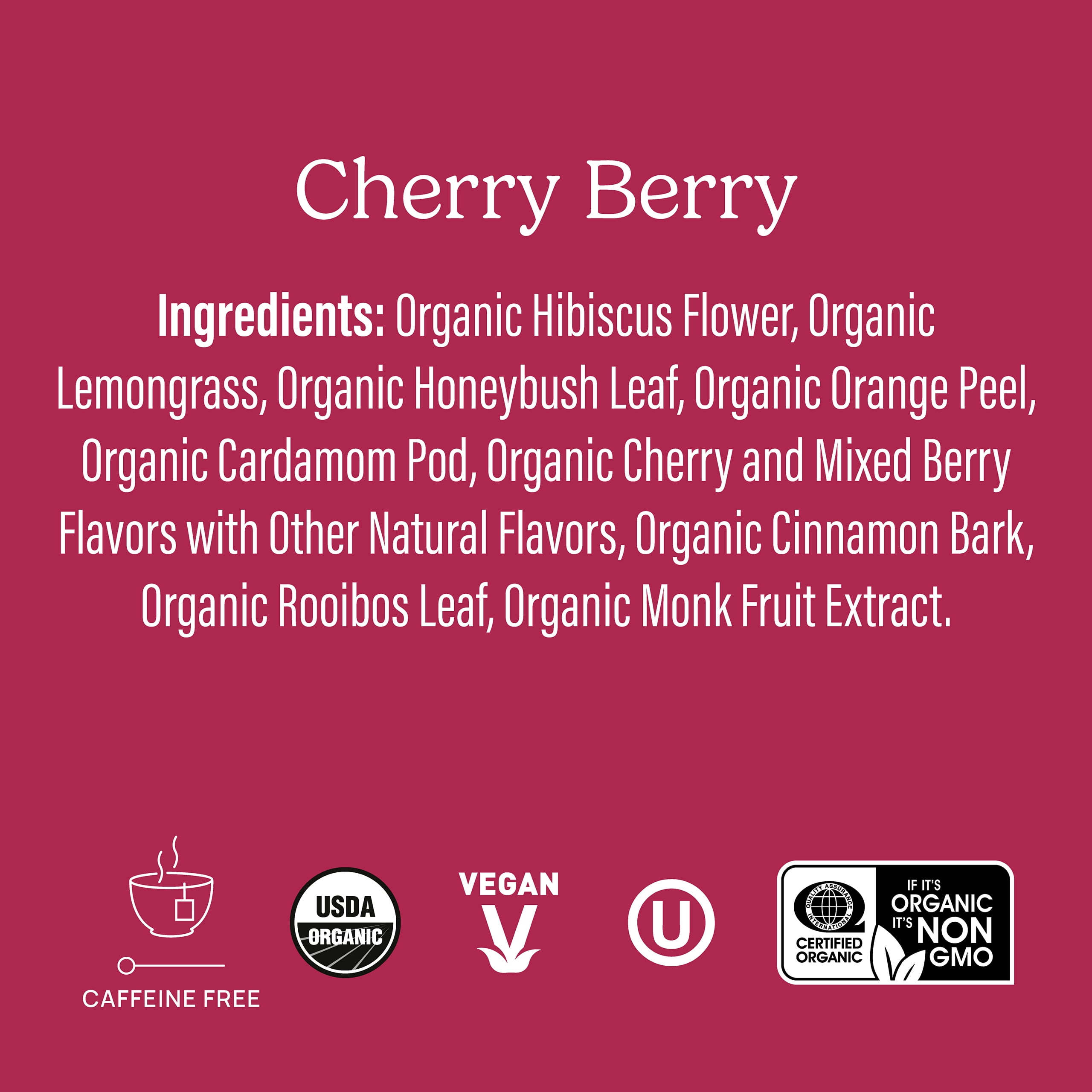 Yogi Tea Cherry Berry, Caffeine-Free, Organic Herbal Tea Bags, 16 Count
