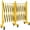 9FT Telescopic Corner Model | With 6 Wheels | Yellow and Black (Includes Instruction Manual), variant on Towallmark Metal Expandable Barricade Gate Outdoor with Brake Wheels, 9FT Folding Security Barrier Gate, Versatile Portable Traffic Barricade Fence for Home, Yard