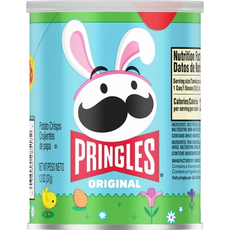 Pringles Easter Original Potato Crisps Chips, Easter Basket Snacks, 1.3 oz Canister
