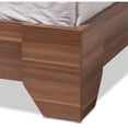 thumbnail image 5 of Baxton Studio Vanda Modern and Contemporary Two-Tone Walnut and Black Wood Queen Size Platform Bed, 5 of 5