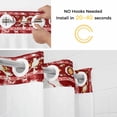 thumbnail image 2 of No Hook Shower Curtain with Snap in Liner, Ethnic Geometric Red Floral Waterproof Bath Curtain Double Layers with See Through Top Window, Abstract Vintage Tribal Hotel Shower Curtains 72x84in, 2 of 9