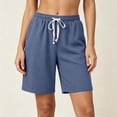 thumbnail image 5 of Besolor Summer Shorts for Women Wide Leg High Waist Elastic Drawstring Casual Loose Loungewear Workout Short Pants with Pockets, 5 of 6