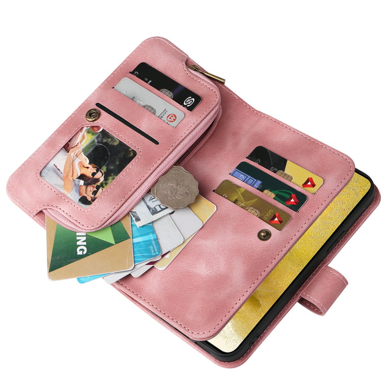 Compatible with Samsung Galaxy S23 Plus S23+ 5G Wallet Case Crossbody  Shoulder Strap Card Holder Multi-Function 2in 1 Detachable Magnetic Phone  Cover