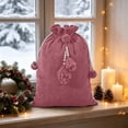 thumbnail image 5 of Christmas Drawstring Gift Bag, Large Capacity Plaid Santa Sack, Portable Holiday Storage for Presents, Party Supplies, Red Plaid, 5 of 7
