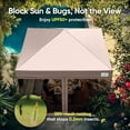 thumbnail image 6 of Quictent 6.6x6.6 ft Ez Pop up Canopy with Mosquito Netting Instant Setup Screen House Room Tent Waterproof with Roller Bag (Tan), 6 of 9