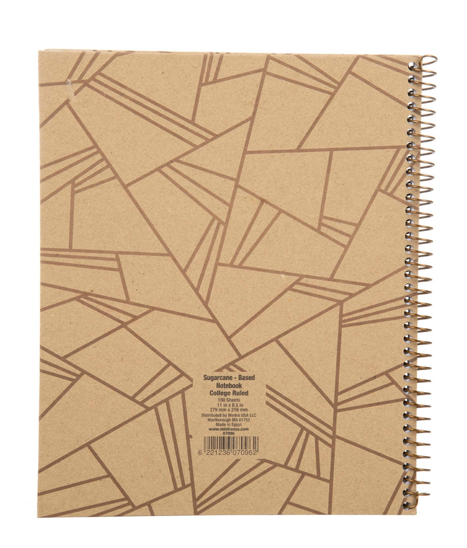 100% Recycled Kraft Letter Notebook (3 Pack) - Designs - 8.5in x 11in (07093)