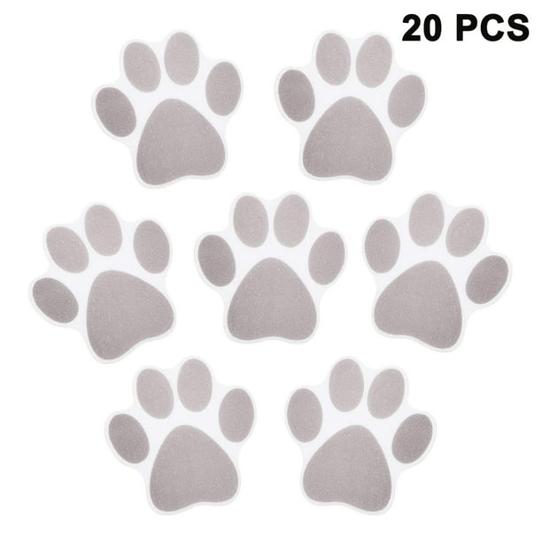 20 Pieces Nonslip Bathtub Stickers Adhesive Paw Print Bath Treads Non